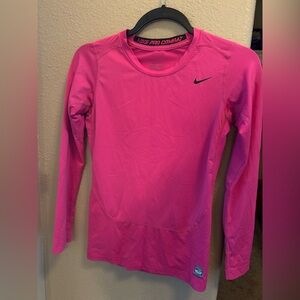 Nike Pro Combat Bright Pink Dri-Fit Shirt